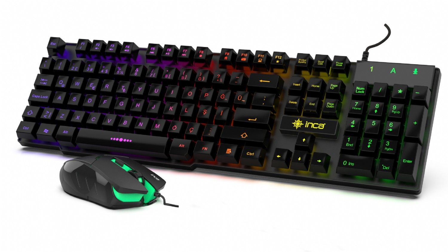 İnca Ikg-448 Raınbow Efect Mekanik Hisli Gamıng Klavye  Mouse Set