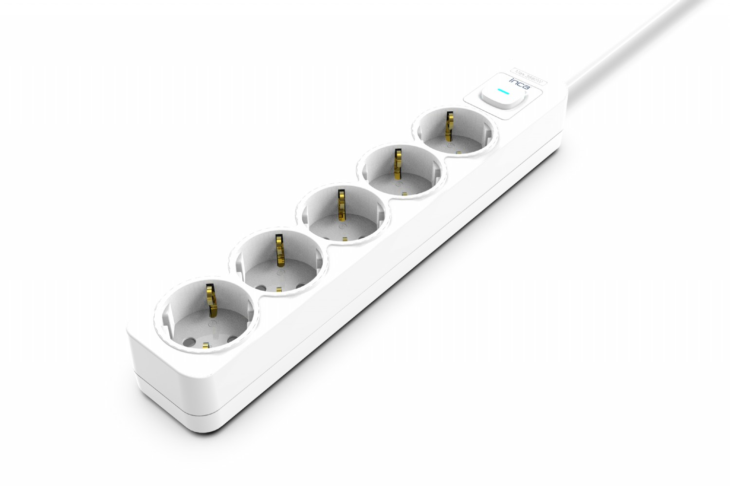 İnca Ipw-44gb 5 Port Akım Korumalı Led Tuşlu Priz 1.5m - Beyaz