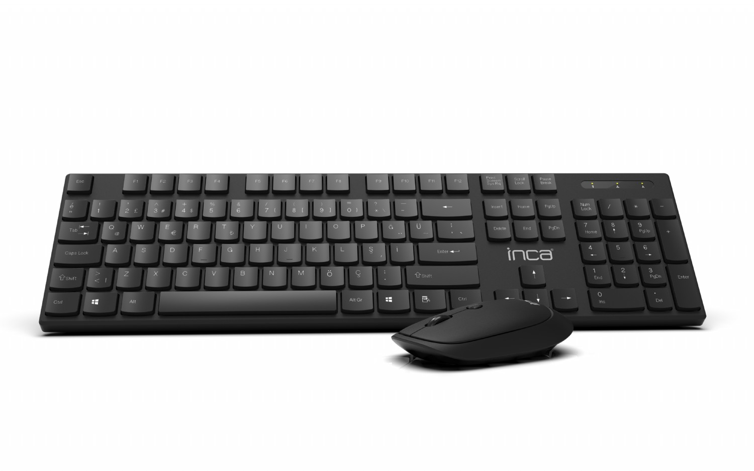 İnca IWS-537 Wireless Slim Design Soft Touch Q Keyboard Mouse Set