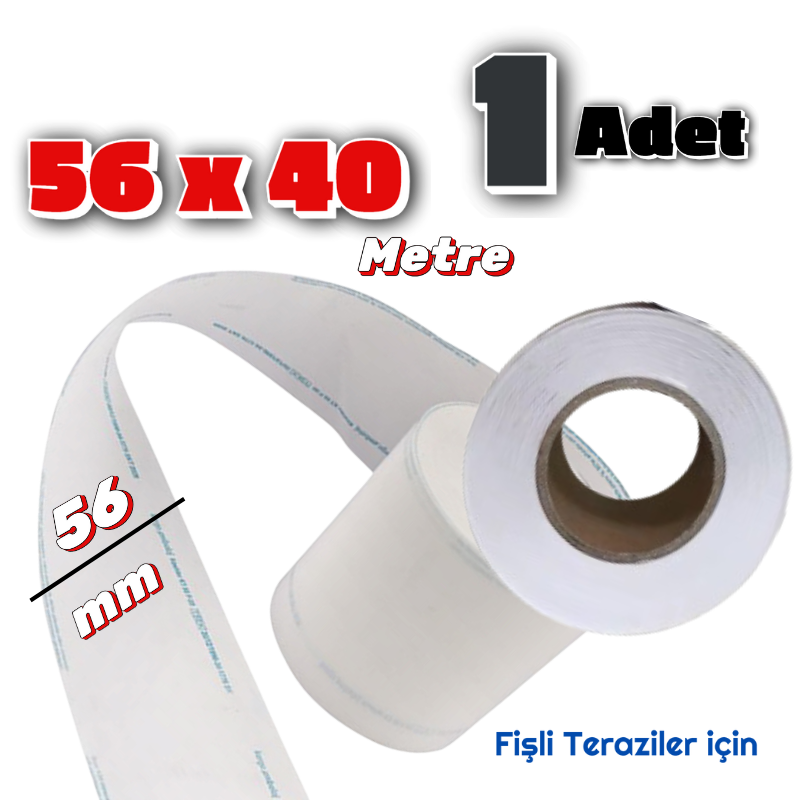 Rulo 56 x 40 Termal Terazi uyumlu 1 Adet