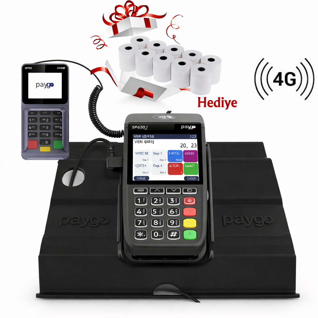 Paygo Sp630 Pro ECR 4G Mobil Pos Yazarkasa - SP130 Pinpad - ECR Stand